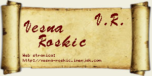 Vesna Roškić vizit kartica